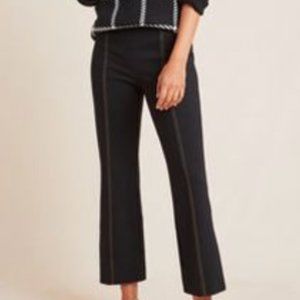 Anthropologie Essential Crop Flare Trousers